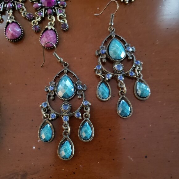 8 piece Bohemian Costume jewelry lot necklace earrings locket bracelet - Picture 11 of 11